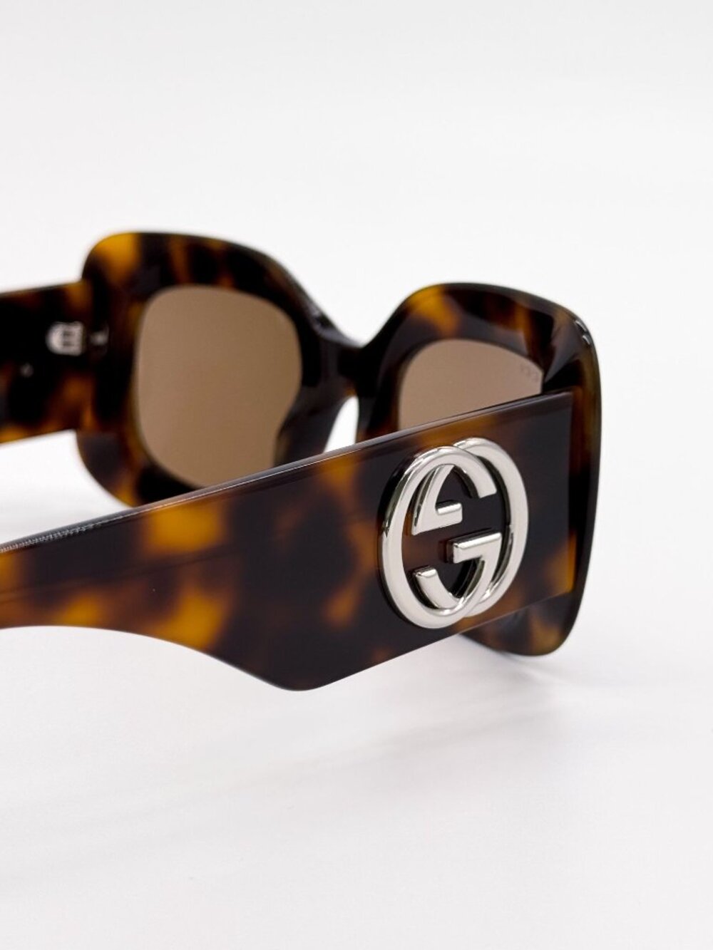 NEW GUCCI SUNGLASSES GG1695S 002 HAVANA SQUARE WOMEN GUCCI EYEWEAR - Picture 7 of 11